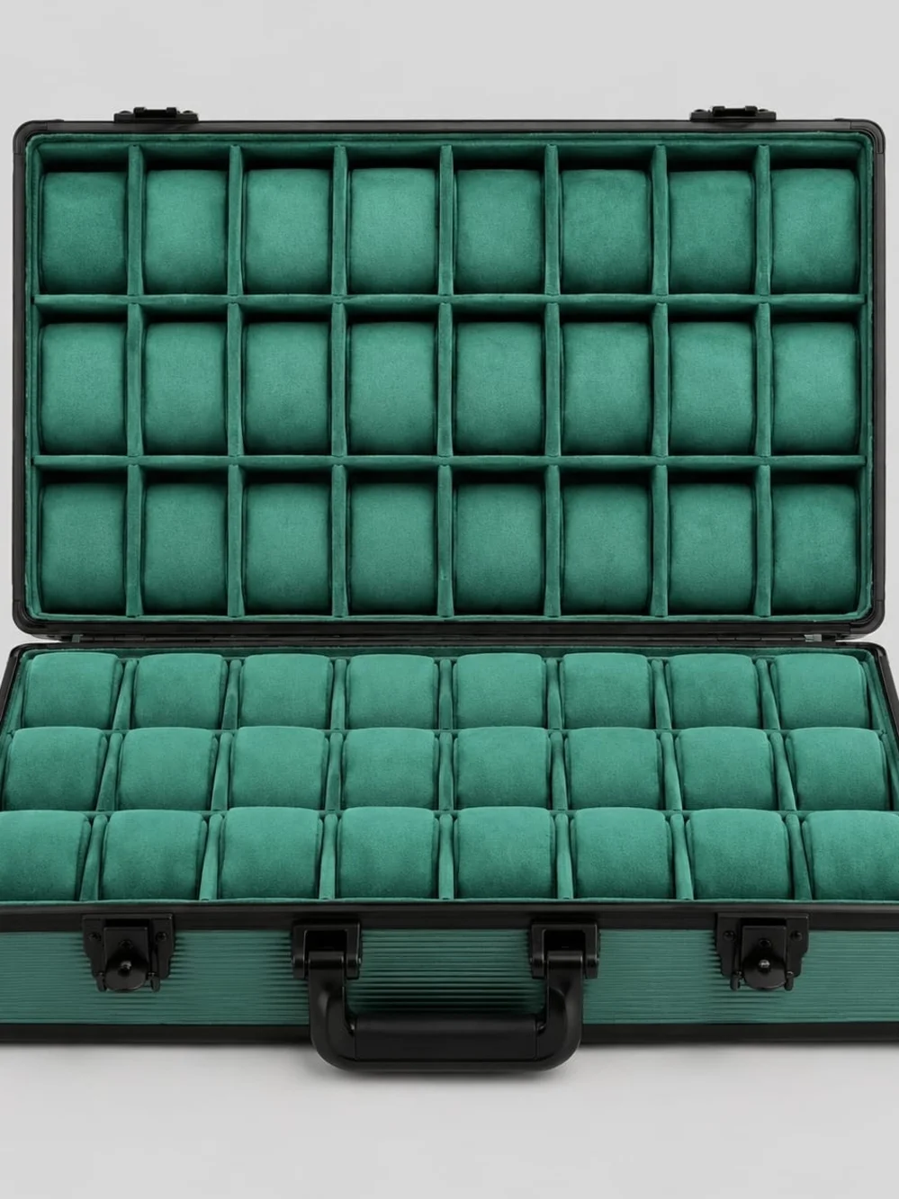New 48 Slot Aluminum Watch Storage&Display Carrying Case With Lock.